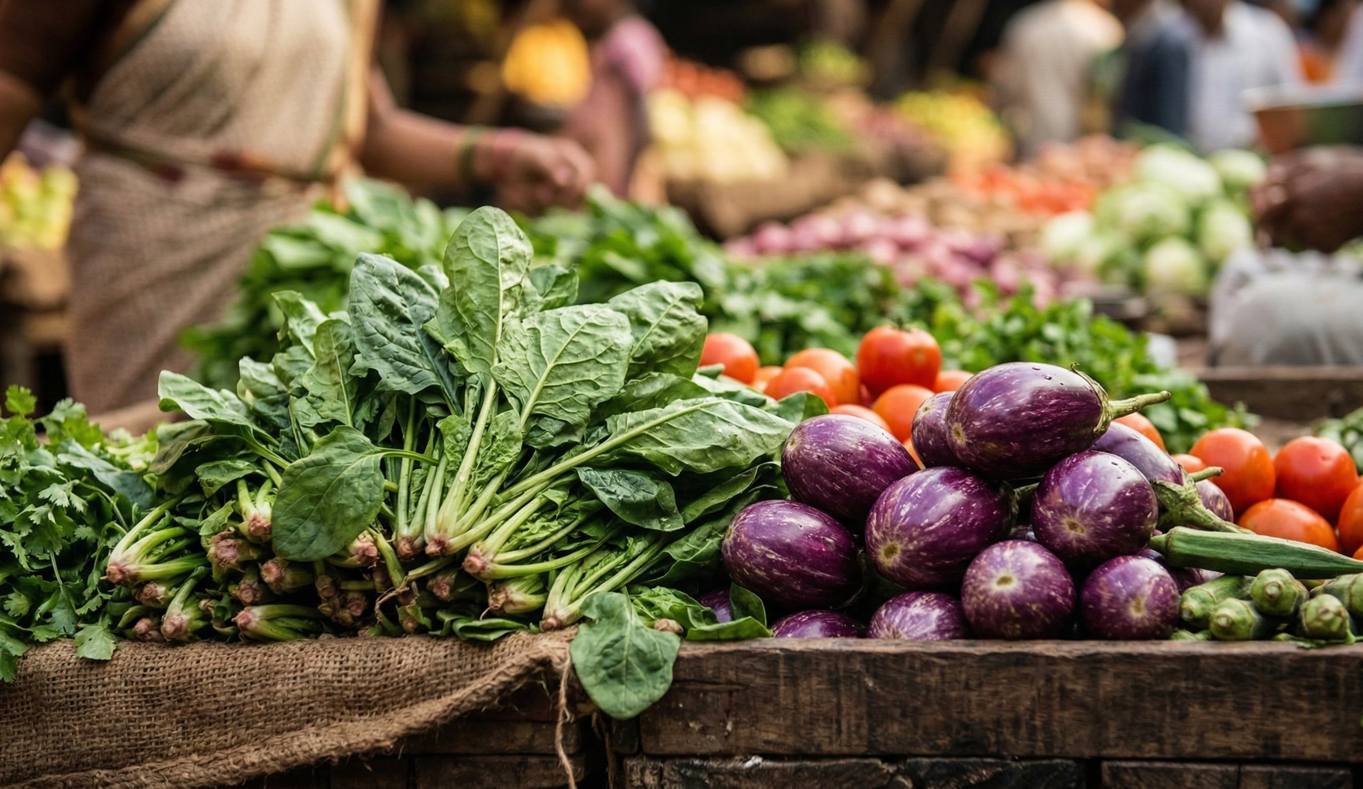 Fresh vegetables and leafy greens harvested from a Locaroots urban farm